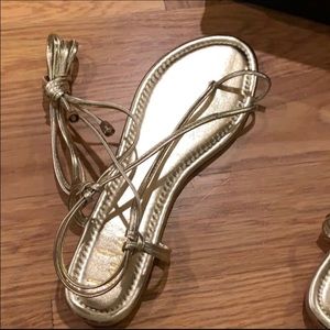 COPY - Lulu gold gladiator sandals